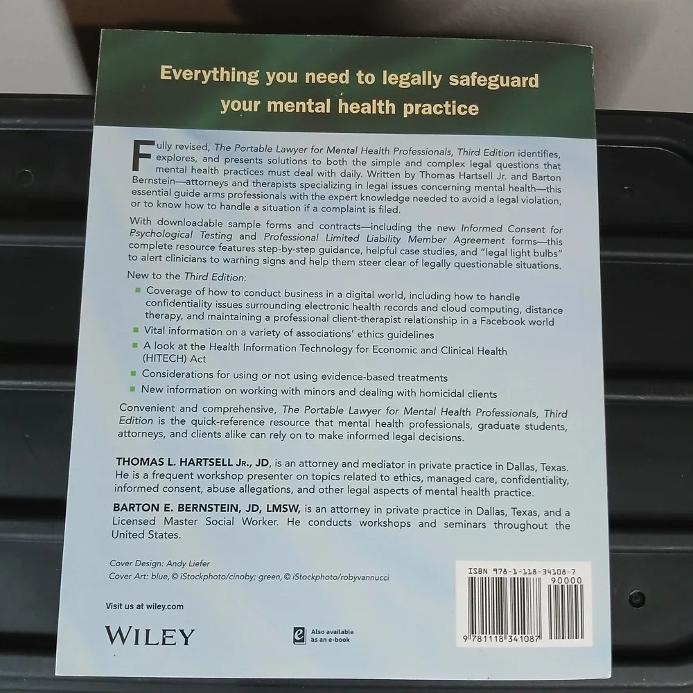 Portable Lawyer for Mental‎ Health Professionals : An A-Z Guide Third Edition ZA